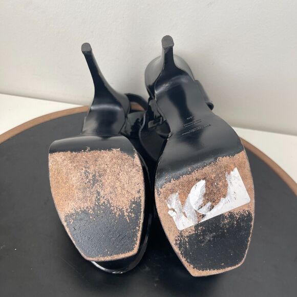 Yves Saint Laurent Heels Women 40 Black Patent Leather Platform Stiletto Italy‎ - Picture 16 of 16